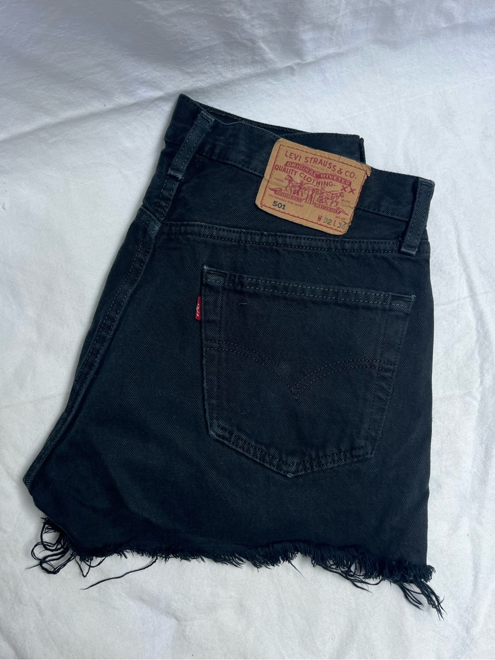 Levi's Black 501 cut offs